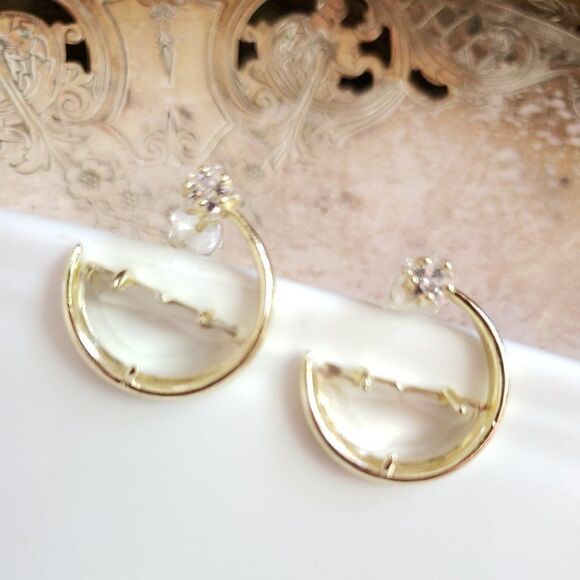 New! Anna Glass Hoop Earrings - Picture 6 of 15